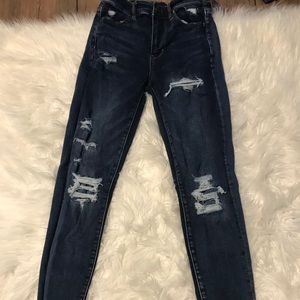 AmericanEagle Ripped/Patched Dark Wash Skinny Jean